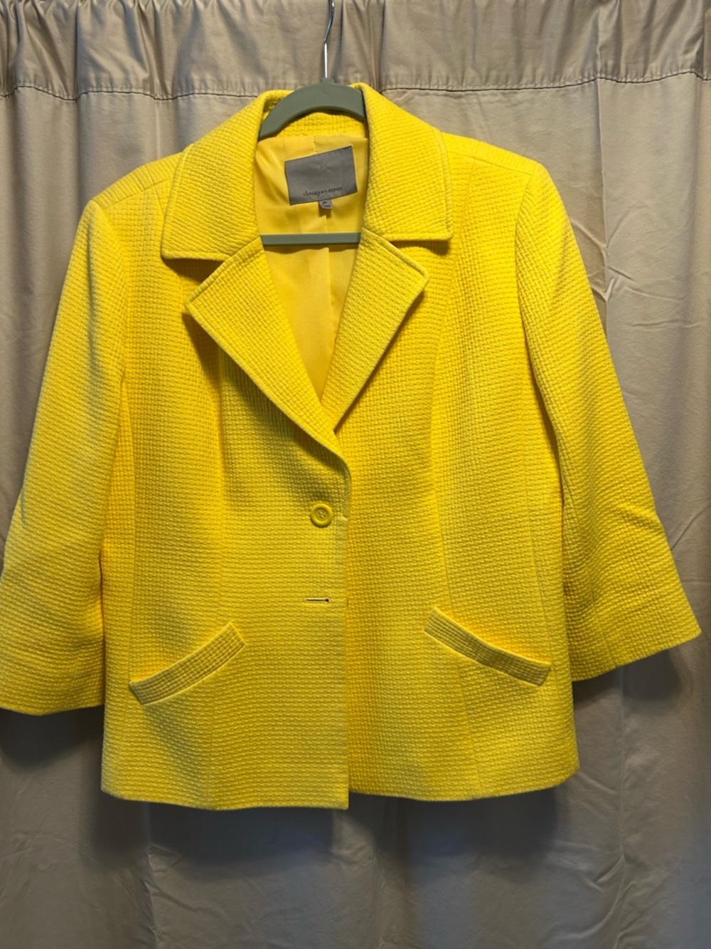 Summer Classiques Entier Bright Yellow Textured Blazer